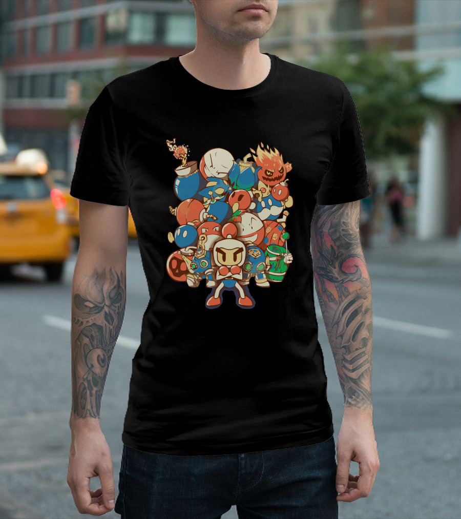 Bomberman Ultimate Collection Bomb Characters Retro T-Shirt