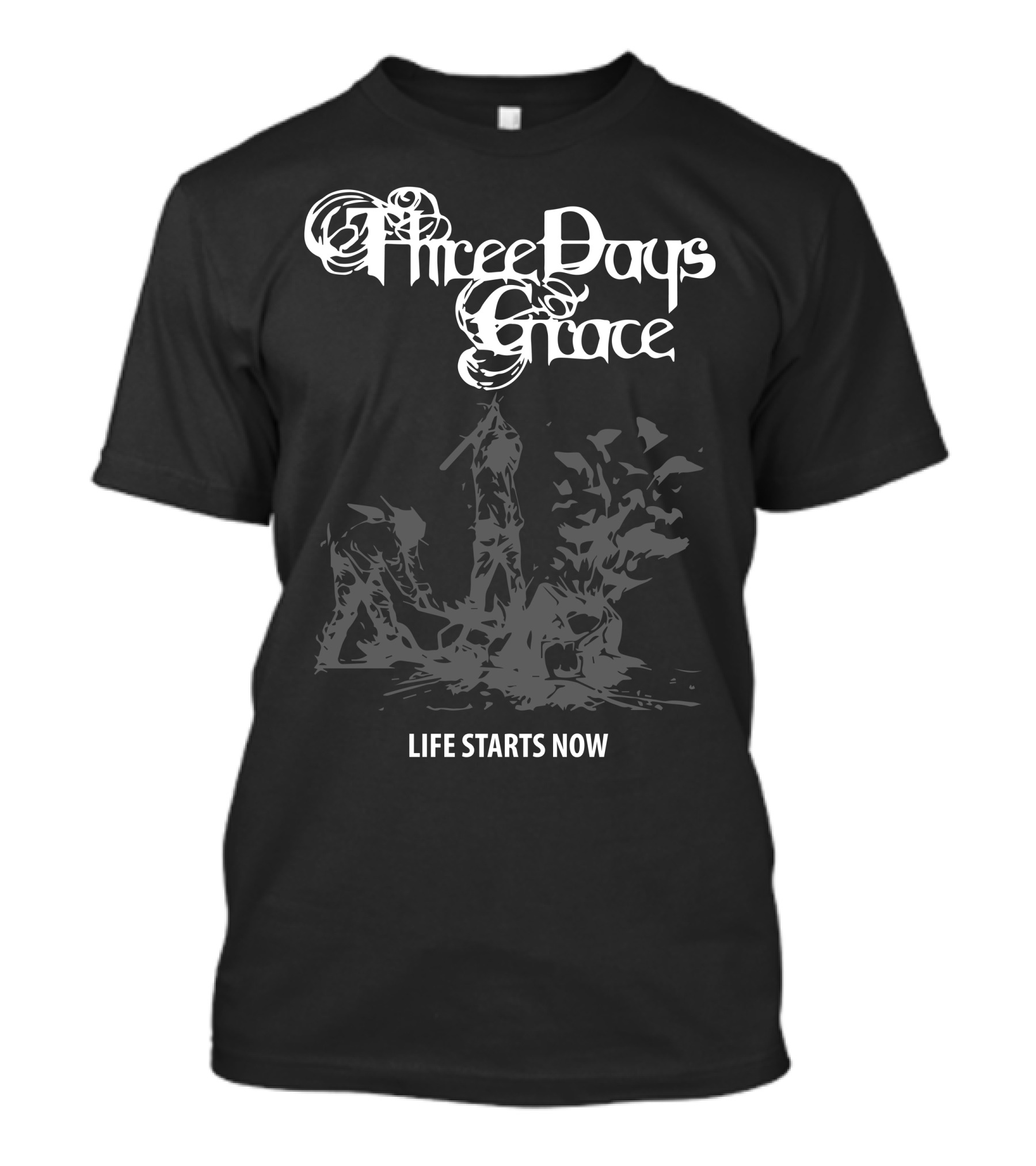 Three Days Grace Life Starts Now Gothic Band T-Shirt