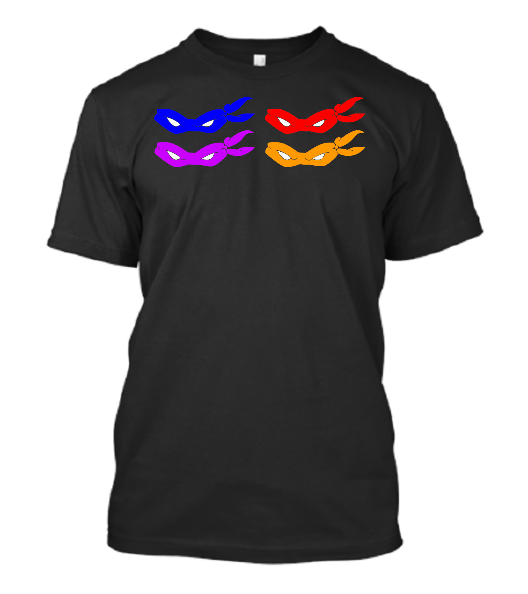 Tmnt Teenage Mutant Ninja Turtles Masks Blue Red Purple Orange T-Shirt