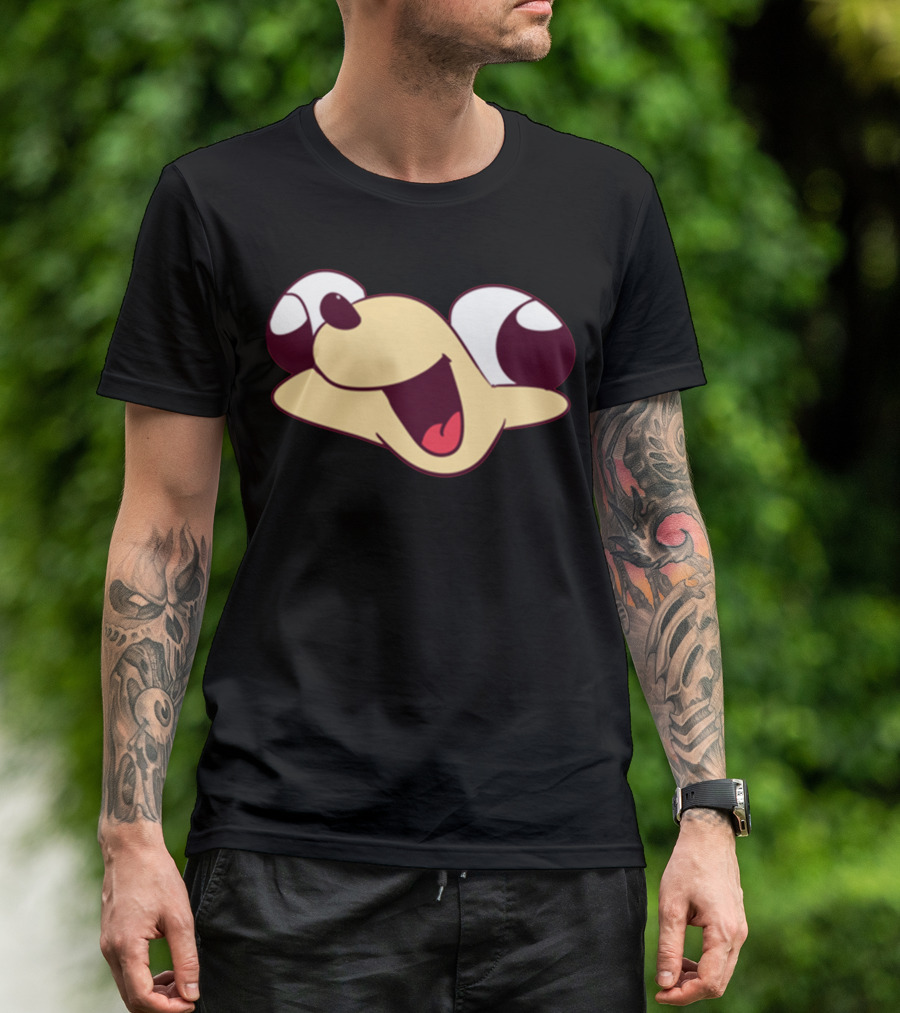 Ugandan Knuckles Meme Face Looking Up With Wide Eyes And Open Mouth T-Shirt