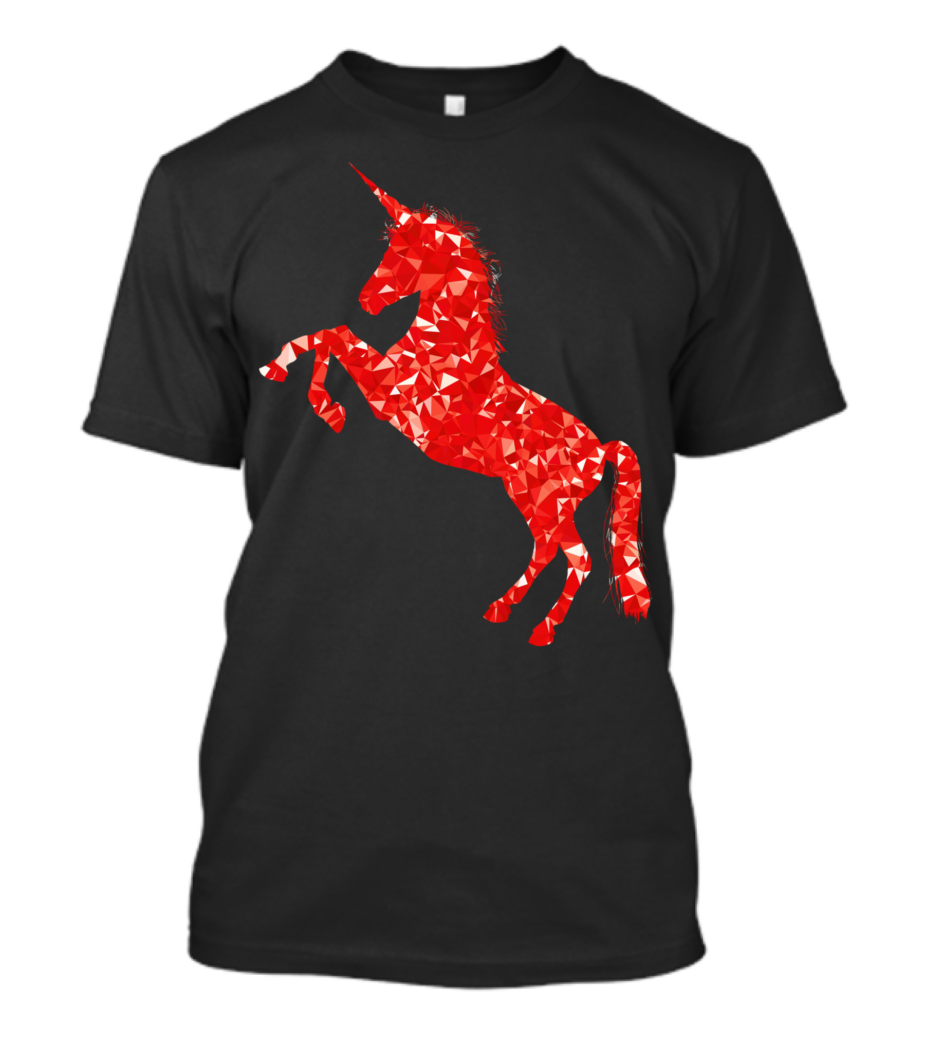 Unicorn Red Geometric T-Shirt