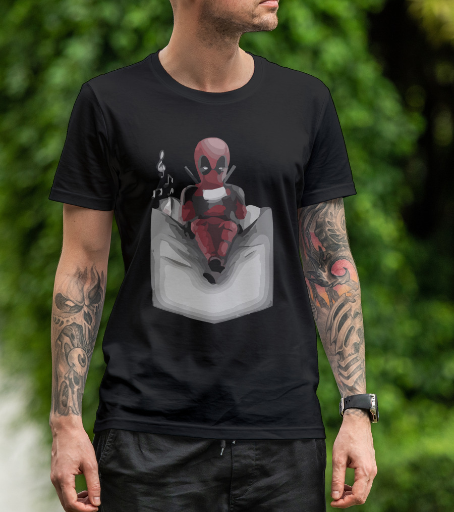Deadpool Pocket Noodles 'Waiting For Francis' T-Shirt