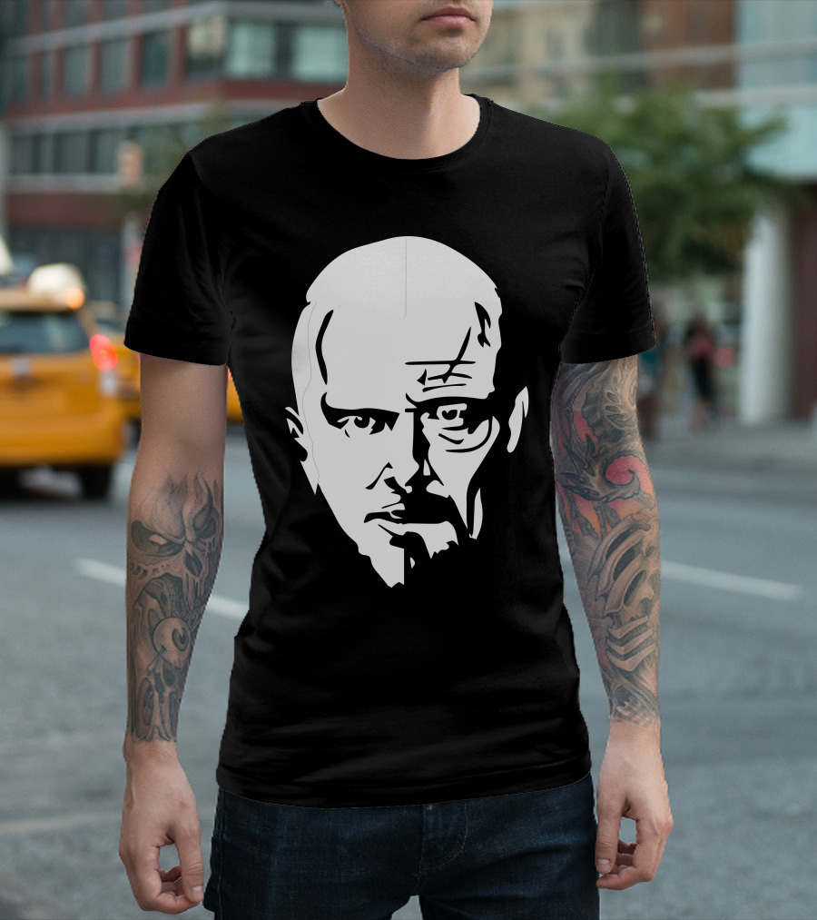 Walter White Jesse Pinkman Breaking Bad Split Face T-Shirt