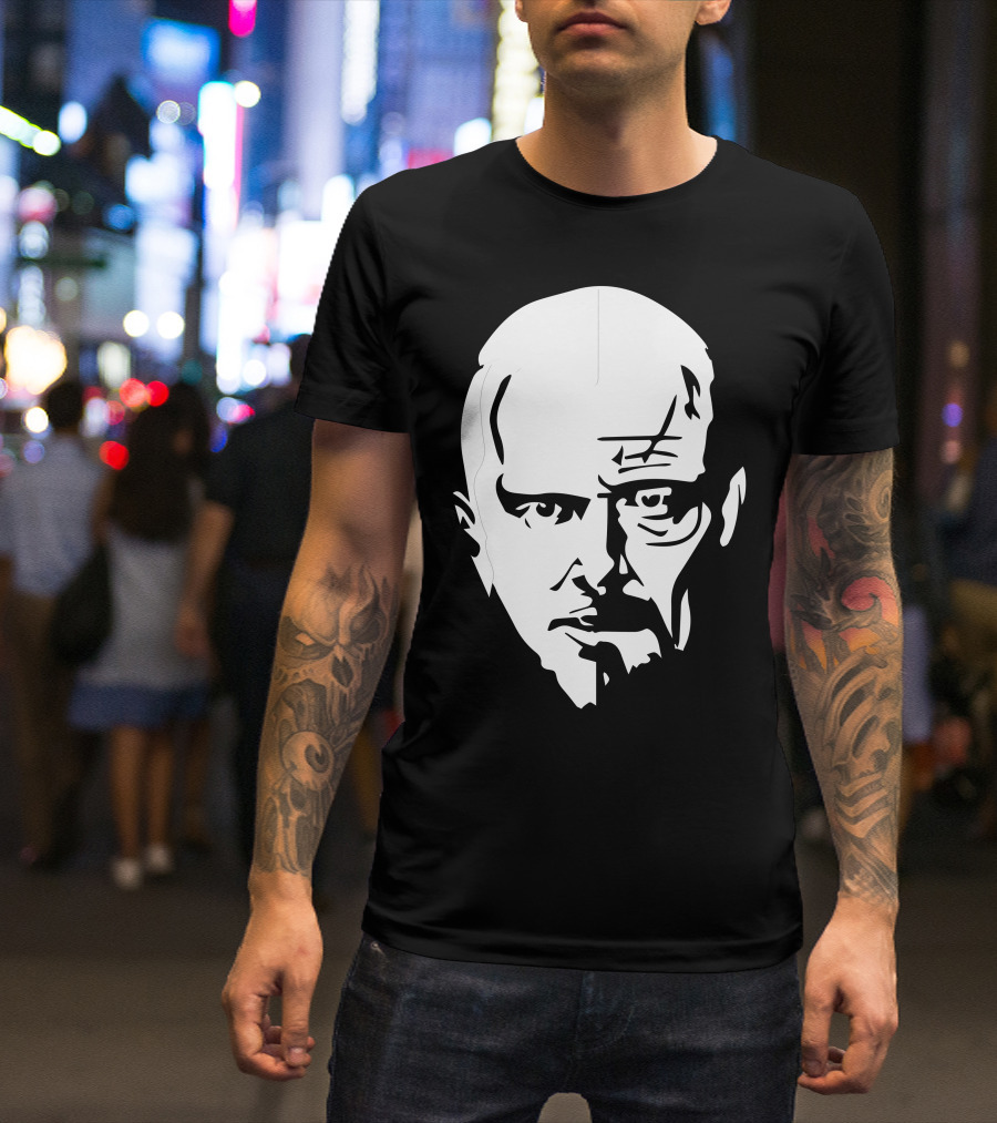 Walter White Jesse Pinkman Breaking Bad Split Face T-Shirt