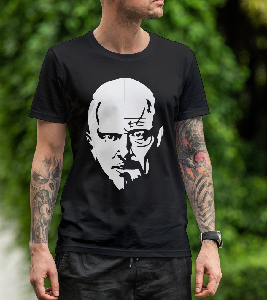 Walter White Jesse Pinkman Breaking Bad Split Face T-Shirt