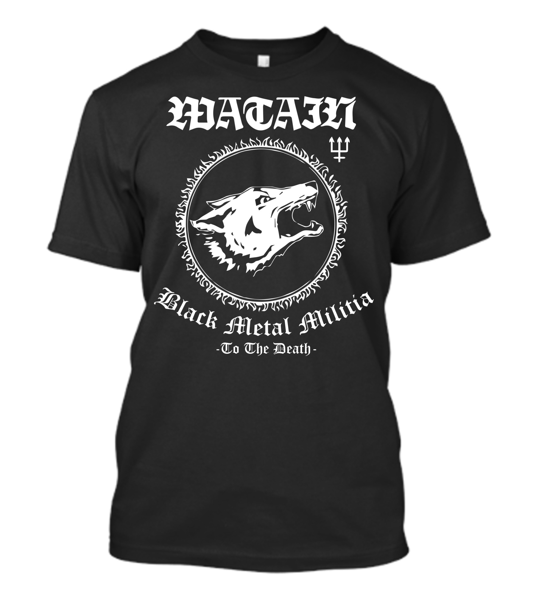 Watain Black Metal Militia Wolf Symbol To The Death T-Shirt