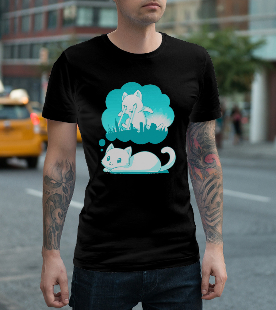World Domination Cat Dreaming of Destruction T-Shirt