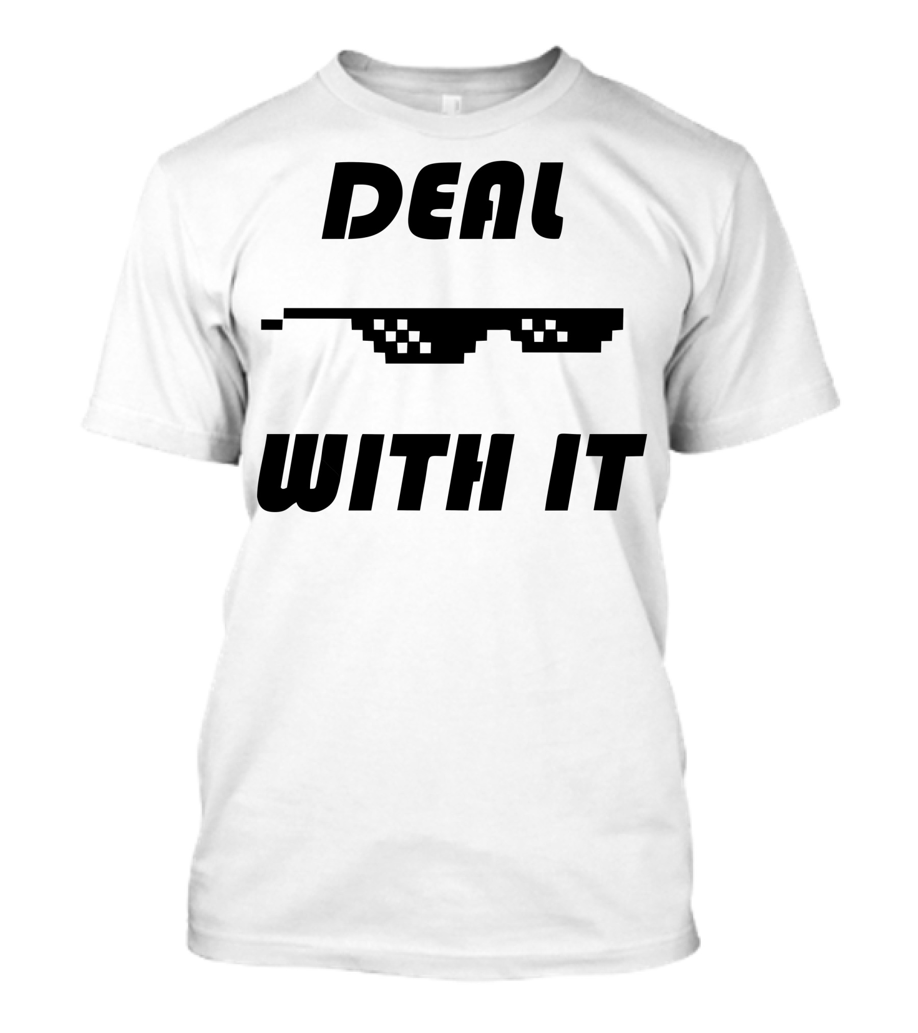 Deal With It Pixelated Sunglasses T-Shirt