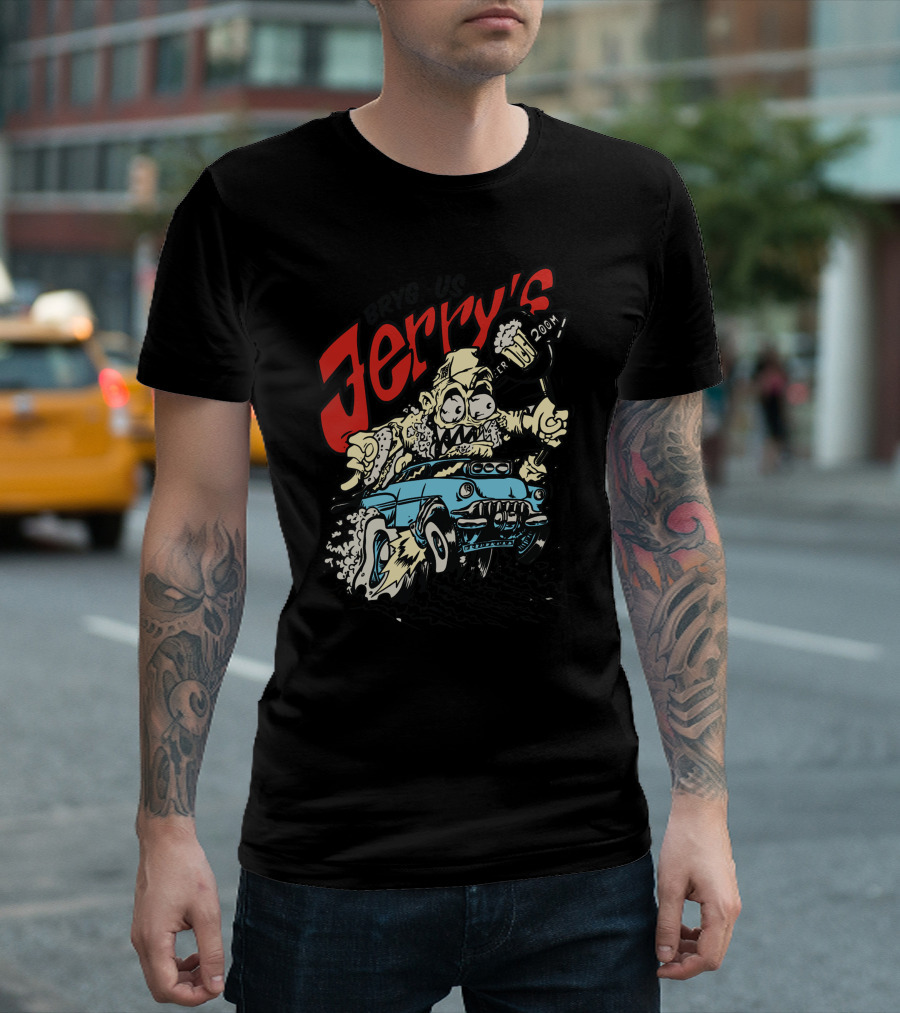 Bryghus Jerry's Beer Monster Driving Car 2001 T-Shirt