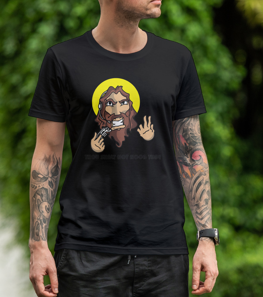 Thou Shalt Not Noob Tube Jesus En Mode Geek T-Shirt