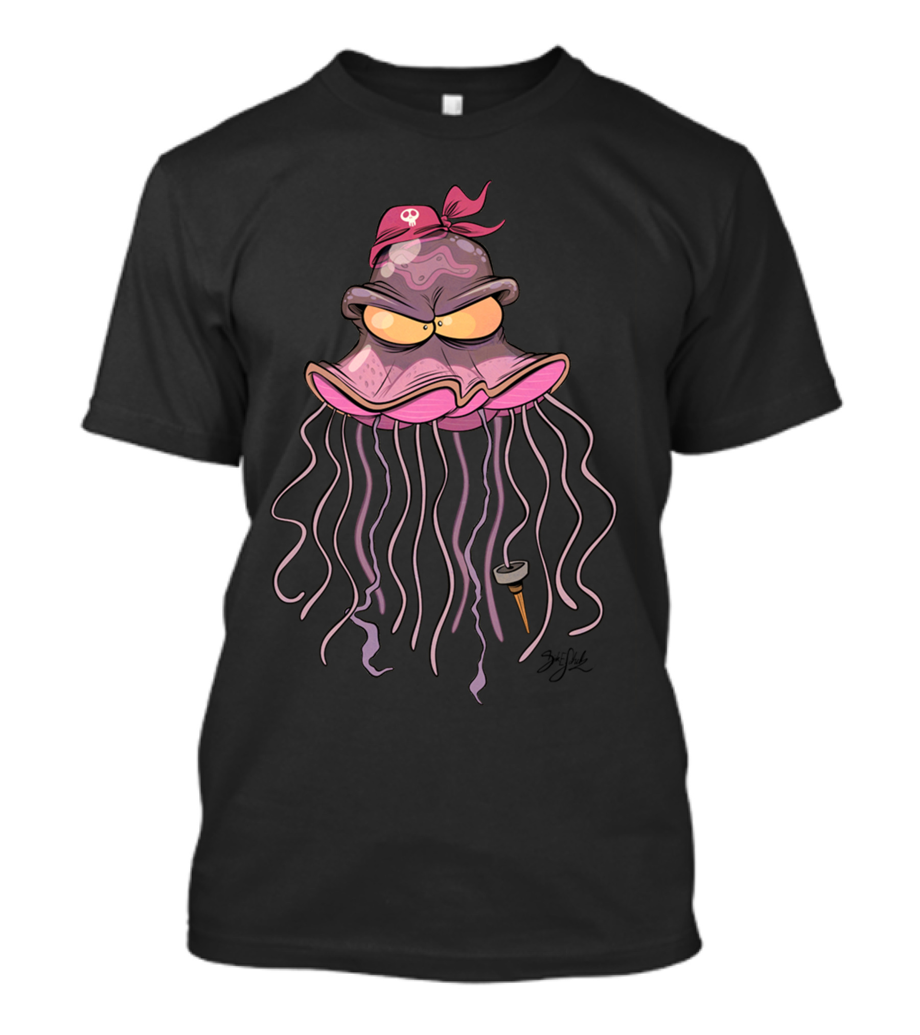Jolly Pirate Jellyfish With Eye Patch And Tentacles T-Shirt
