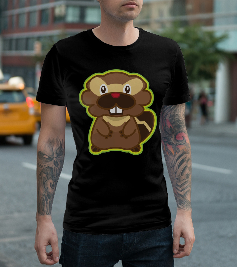 Bibarel Justin Bieber Crossover Character Pokémon Fan Mashup T-Shirt