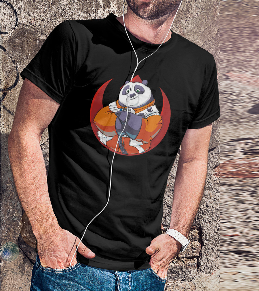 Kung Fu Dameron Panda Rebel Pilot Icon Crossover T-Shirt