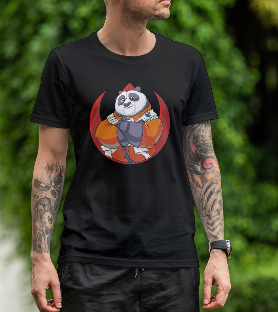 Kung Fu Dameron Panda Rebel Pilot Icon Crossover T-Shirt