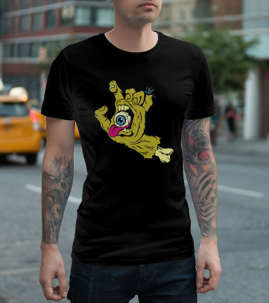 Screaming Hand With Eye And Tongue 'La Main Qui Hurle' T-Shirt
