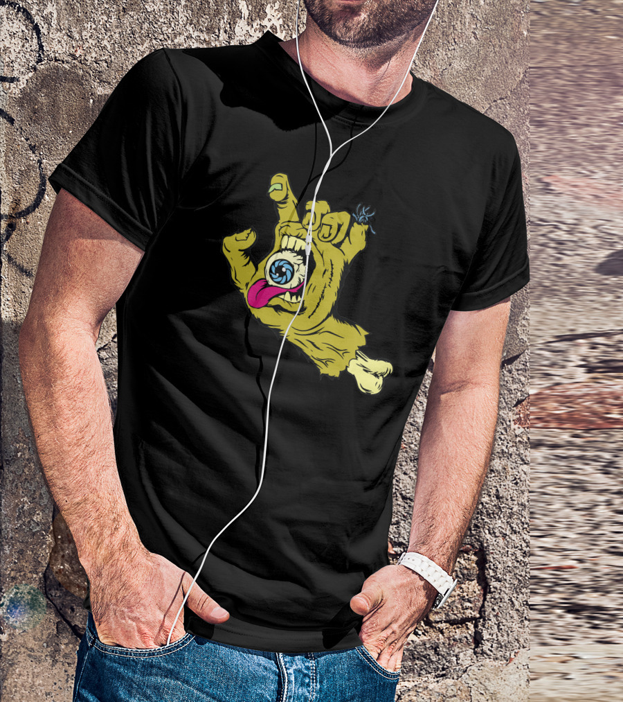 Screaming Hand With Eye And Tongue 'La Main Qui Hurle' T-Shirt