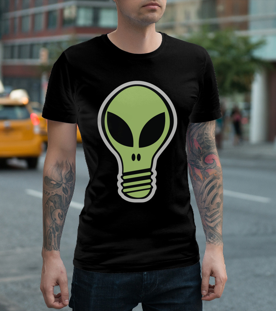 Alien Light Bulb Face T-Shirt