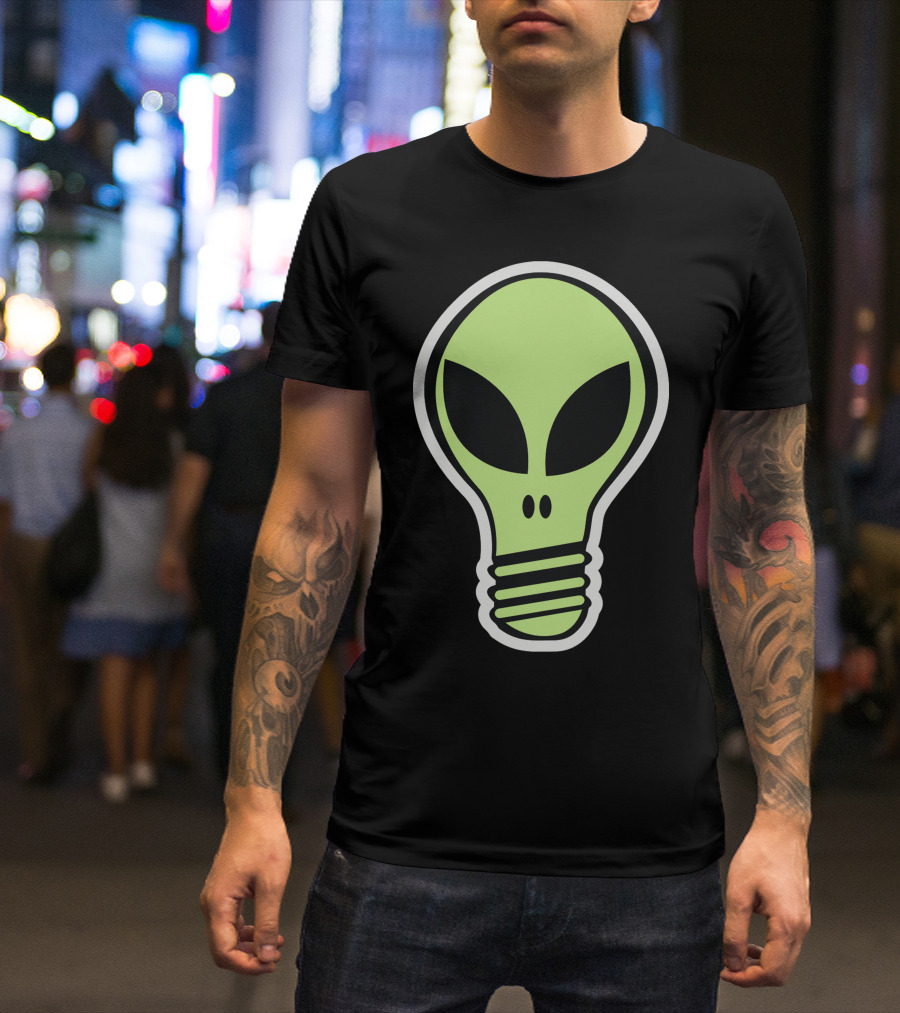 Alien Light Bulb Face T-Shirt