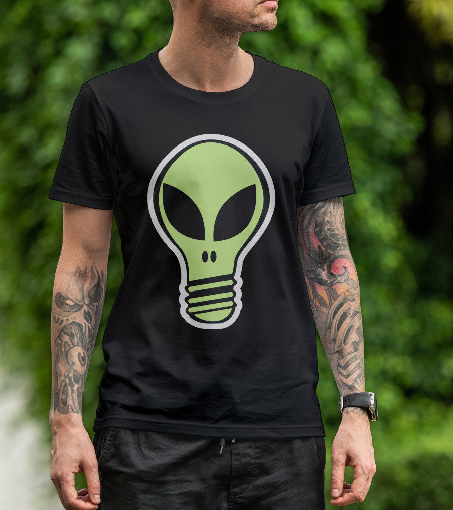 Alien Light Bulb Face T-Shirt