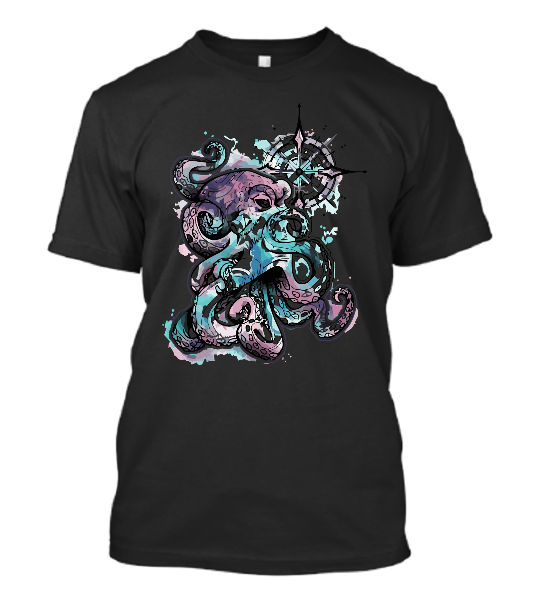 Summer Cthulhu Nautical Compass Tentacles T-Shirt