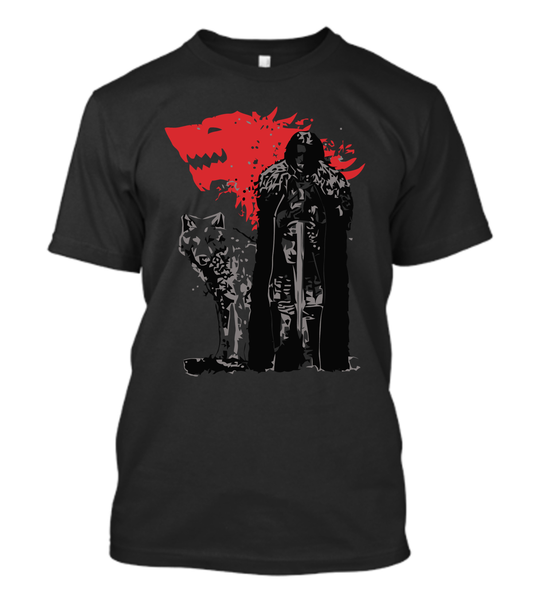 The King And The White Wolf Game Of Thrones Stark Sigil Knight T-Shirt