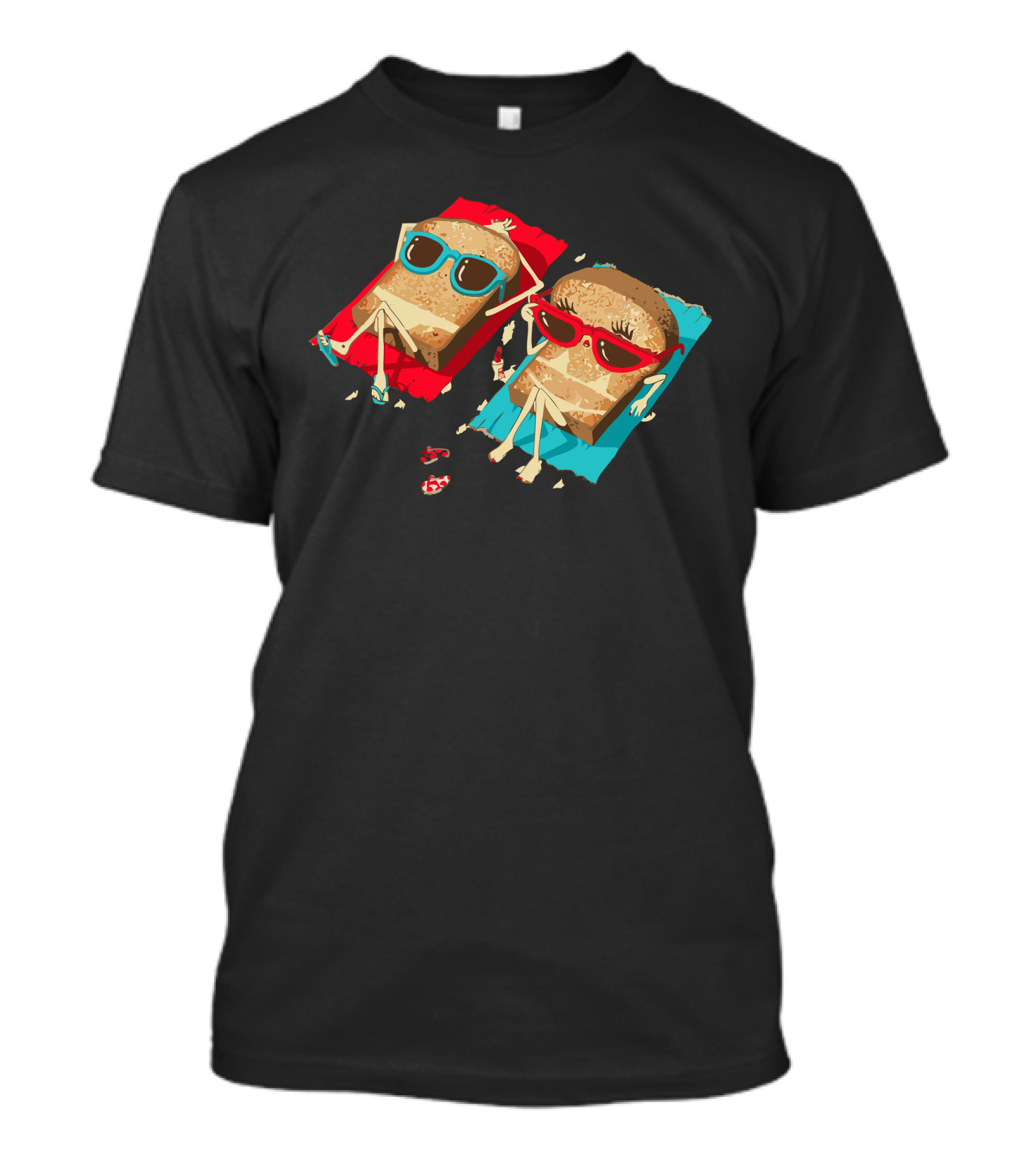 Toast Summer Relaxation Sunglasses Vacation Duo T-Shirt