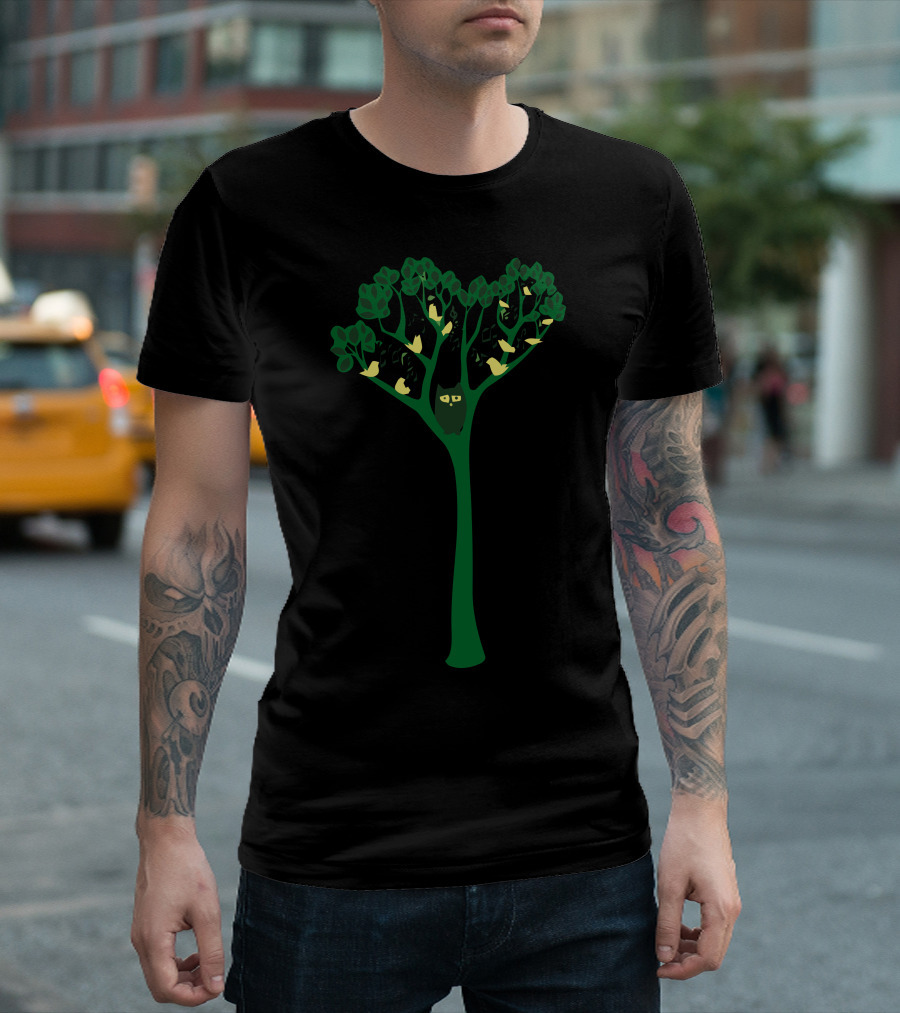 Another Sleepless Day Owl In Tree With Birds T-Shirt
