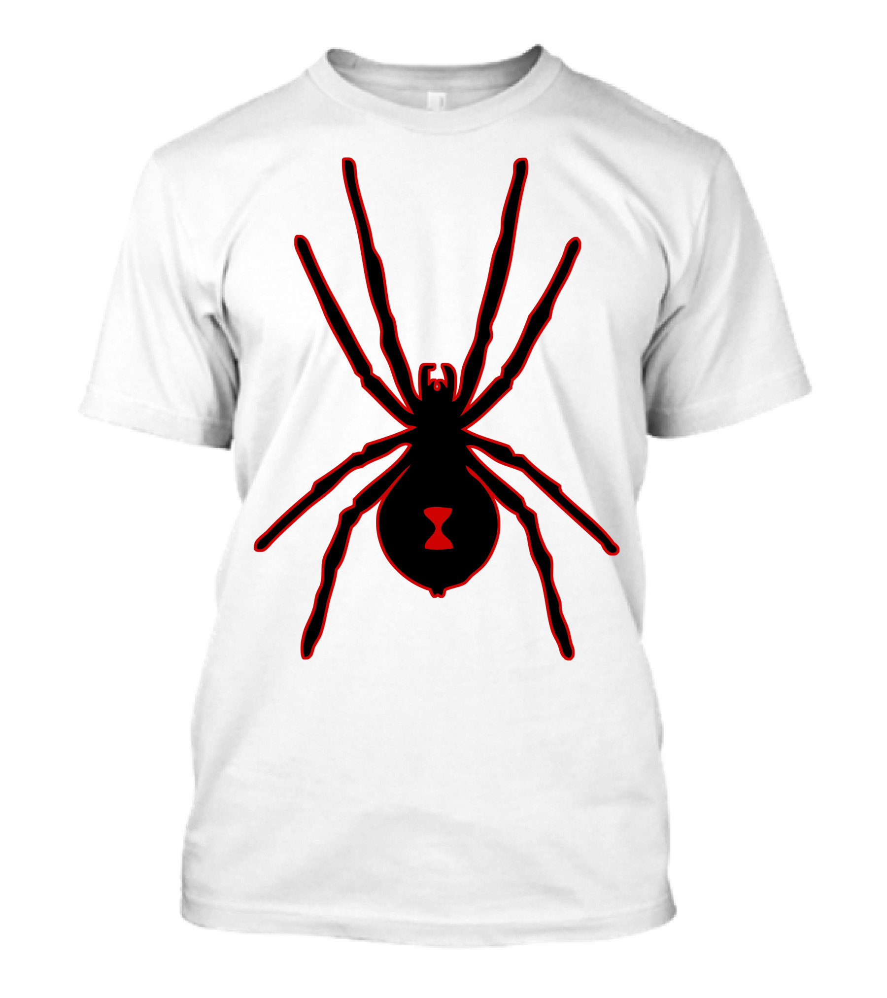 Black Widow Spider Red Outline T-Shirt