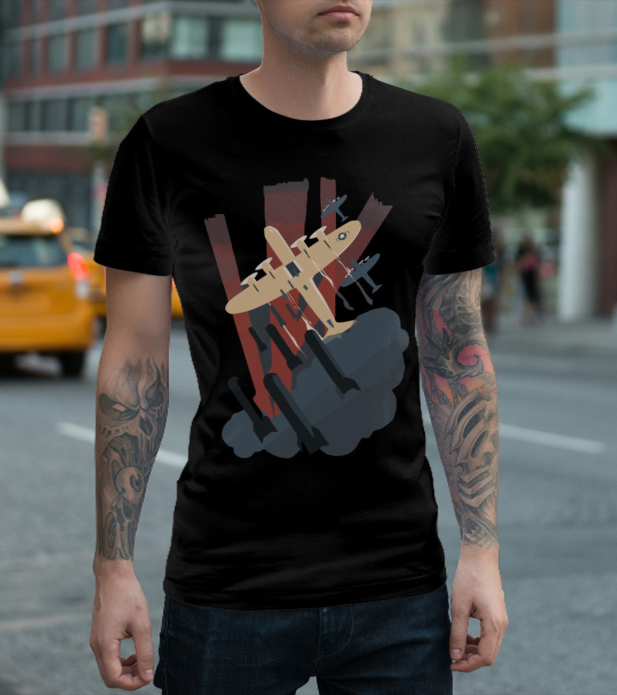 Bomb Deco Vintage Aircraft and Explosive Warfare T-Shirt