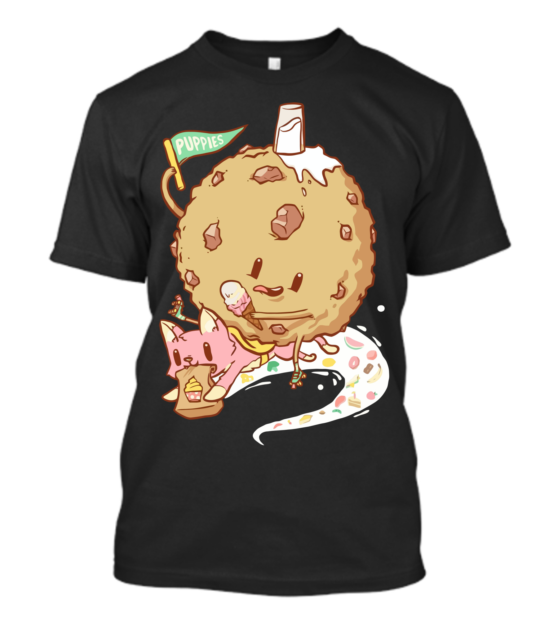 Puppies Cookie Cake Ice Cream Delivery Adventure T-Shirt
