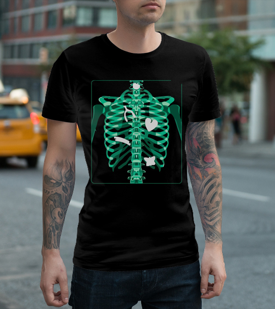 Call The Surgeon X-Ray Skeleton with Bones and Heart T-Shirt