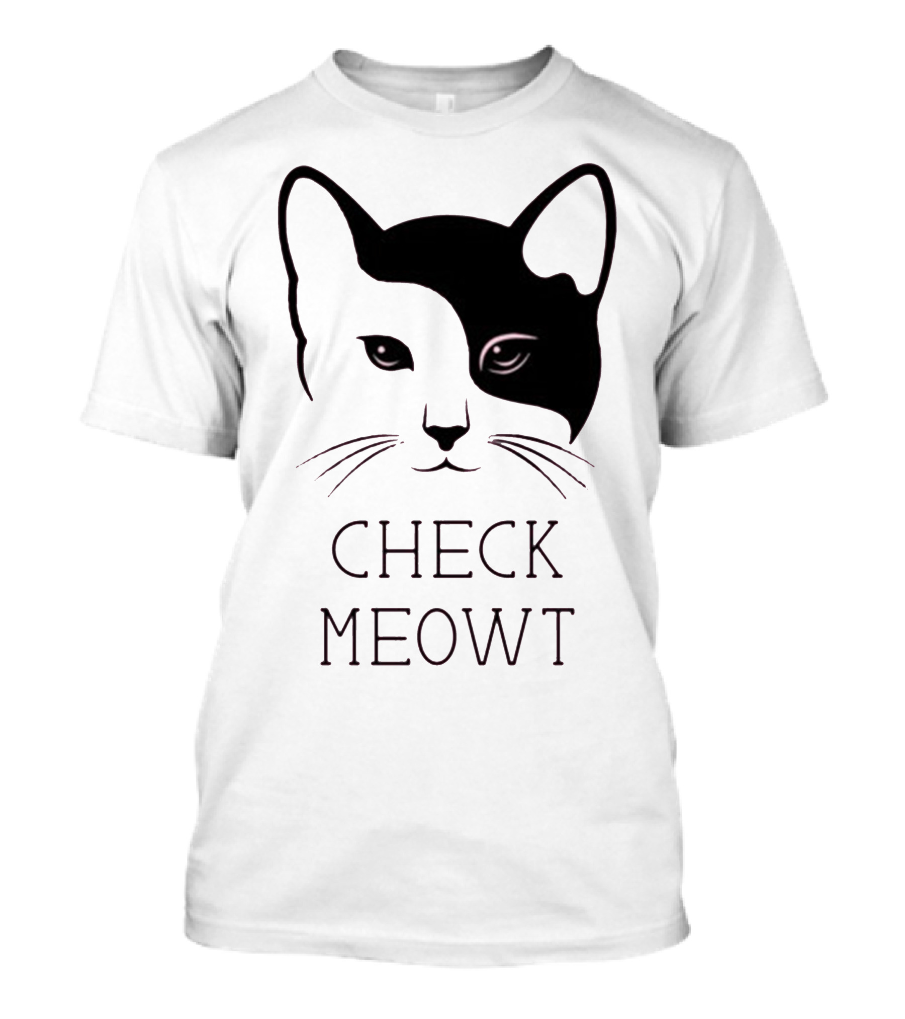 Check Meowt Cat Face T-Shirt