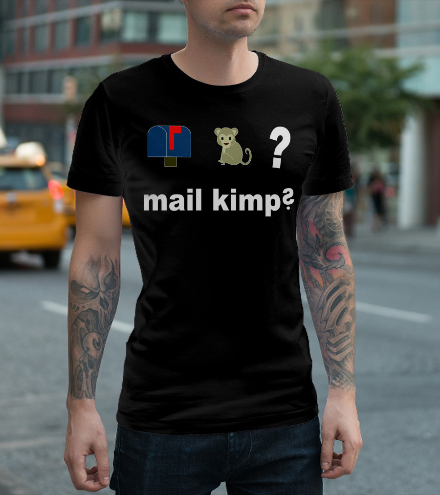 Mail Kimp Mailbox Monkey Question Mark T-Shirt