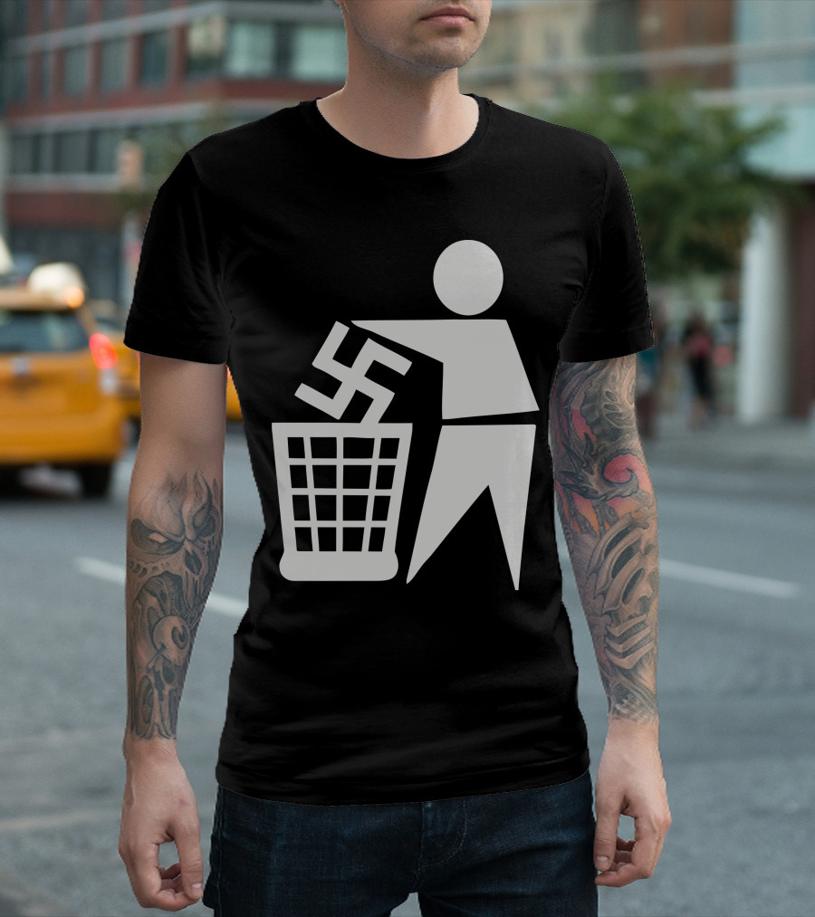 Nazi Symbol in Trash Bin T-Shirt