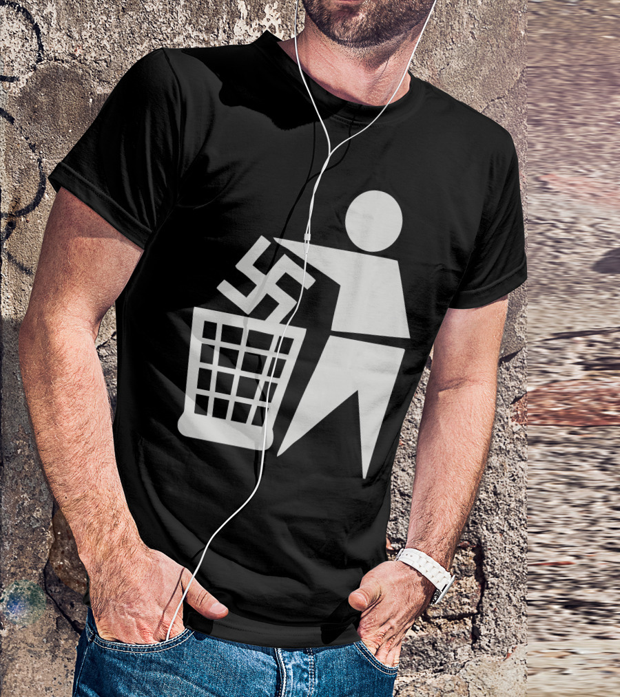 Nazi Symbol In Trash Bin T-Shirt