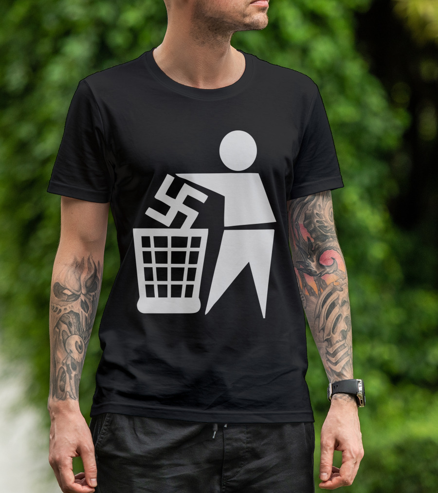 Nazi Symbol In Trash Bin T-Shirt