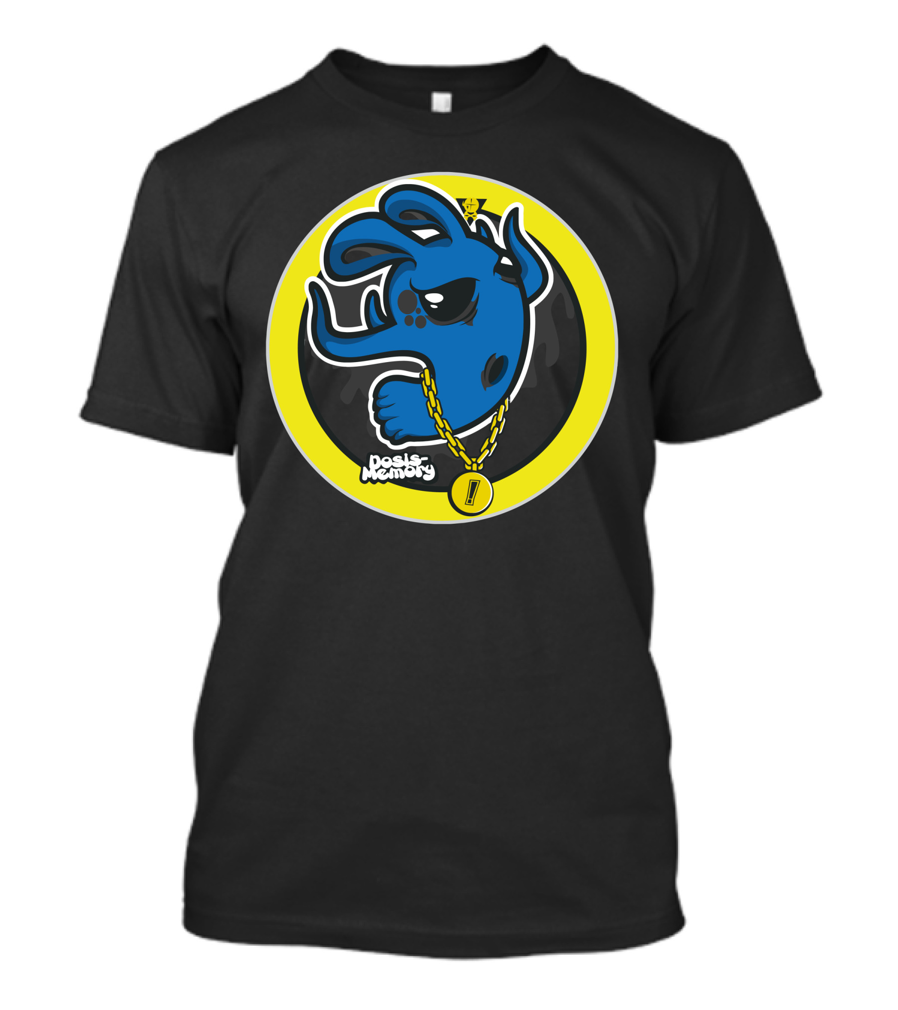 New Spirit Dope Memory Blue Character With Chain T-Shirt