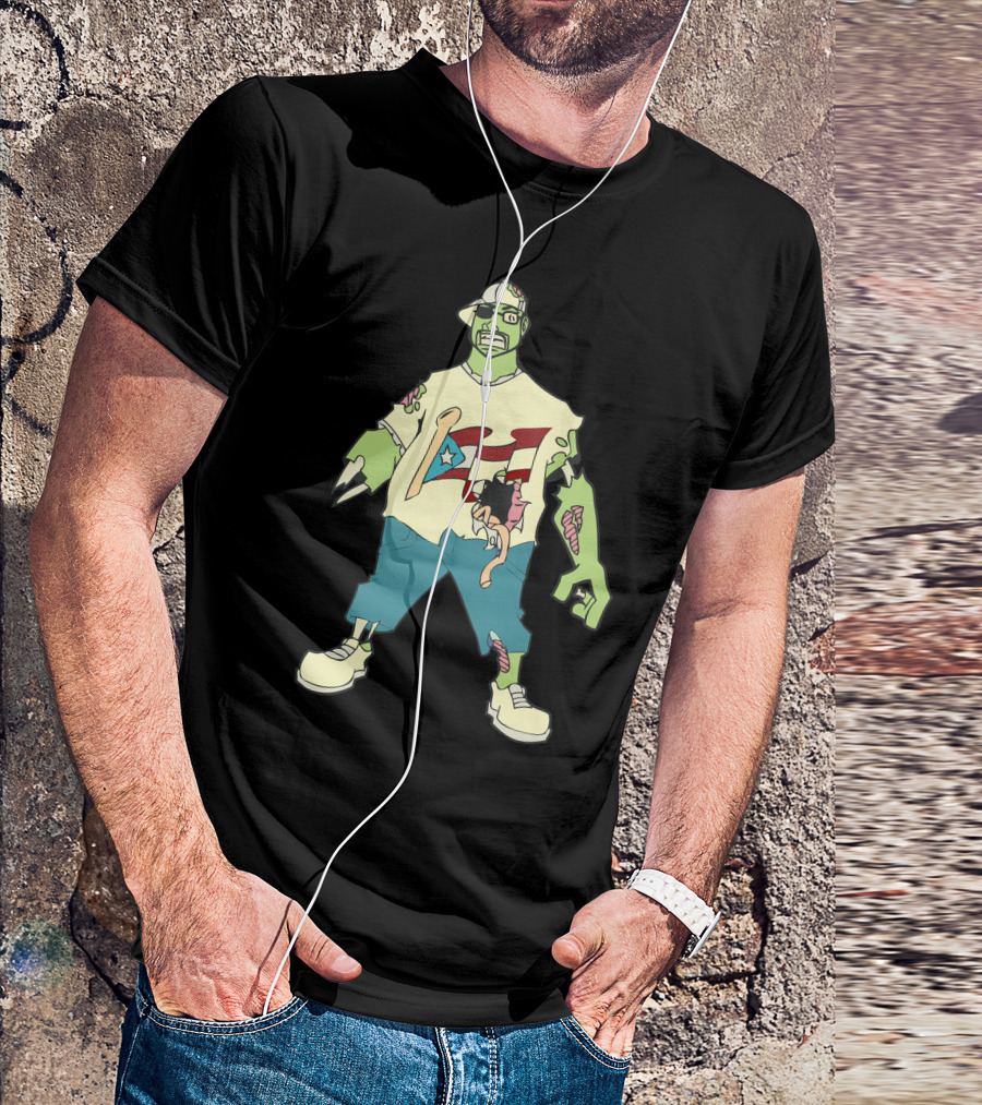 Nico Nice The Zombie Puerto Rico Flag T-Shirt