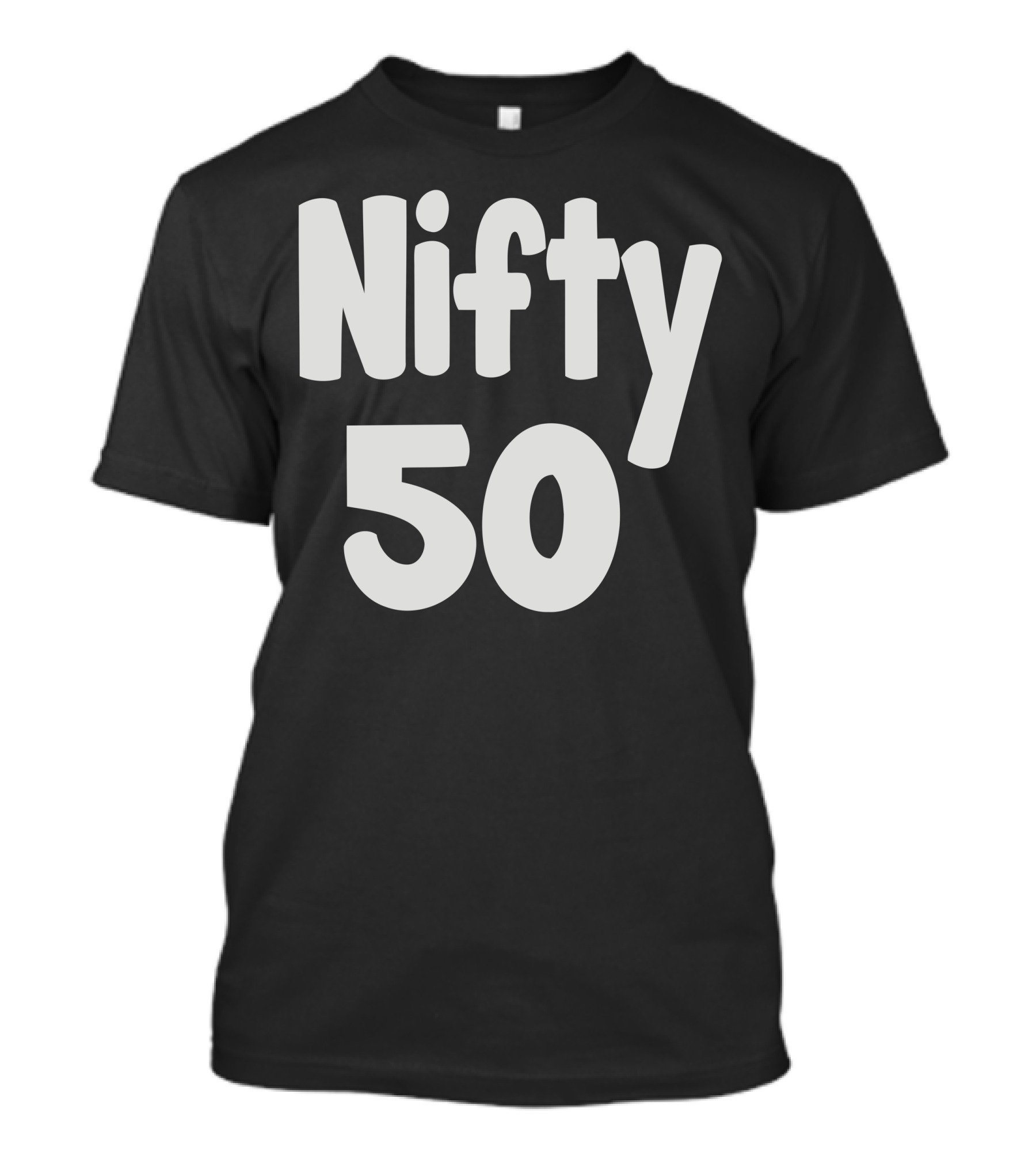 Nifty 50 Bold Retro Typography Celebrating Milestone T-Shirt