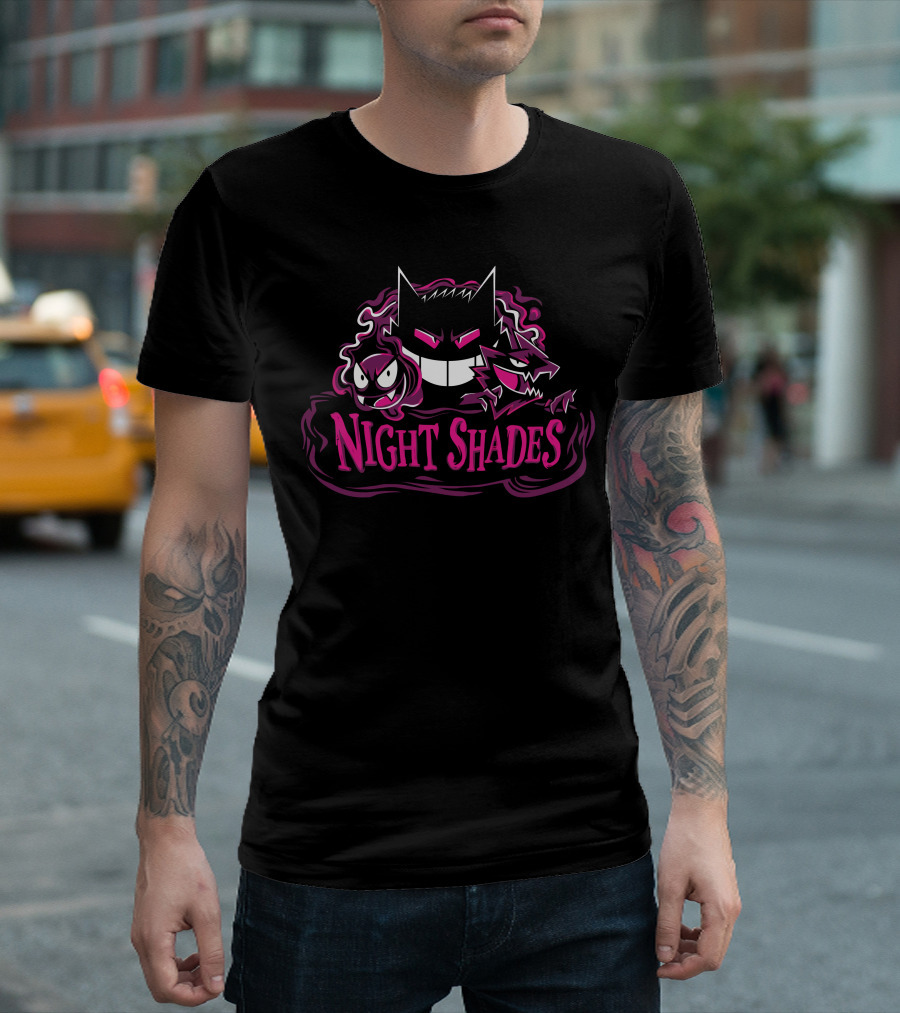 Night Shades Ghost Pokemon Gengar Haunter Gastly Trio T-Shirt