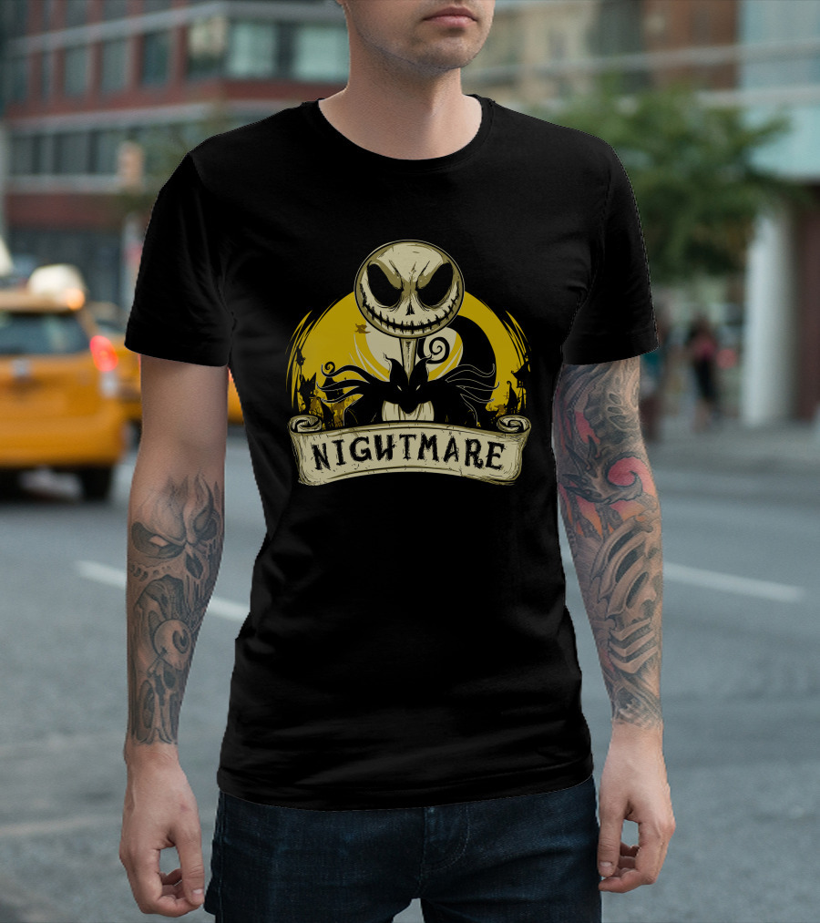 Nightmare Before Christmas Jack Skellington Moonlit Scroll T-Shirt