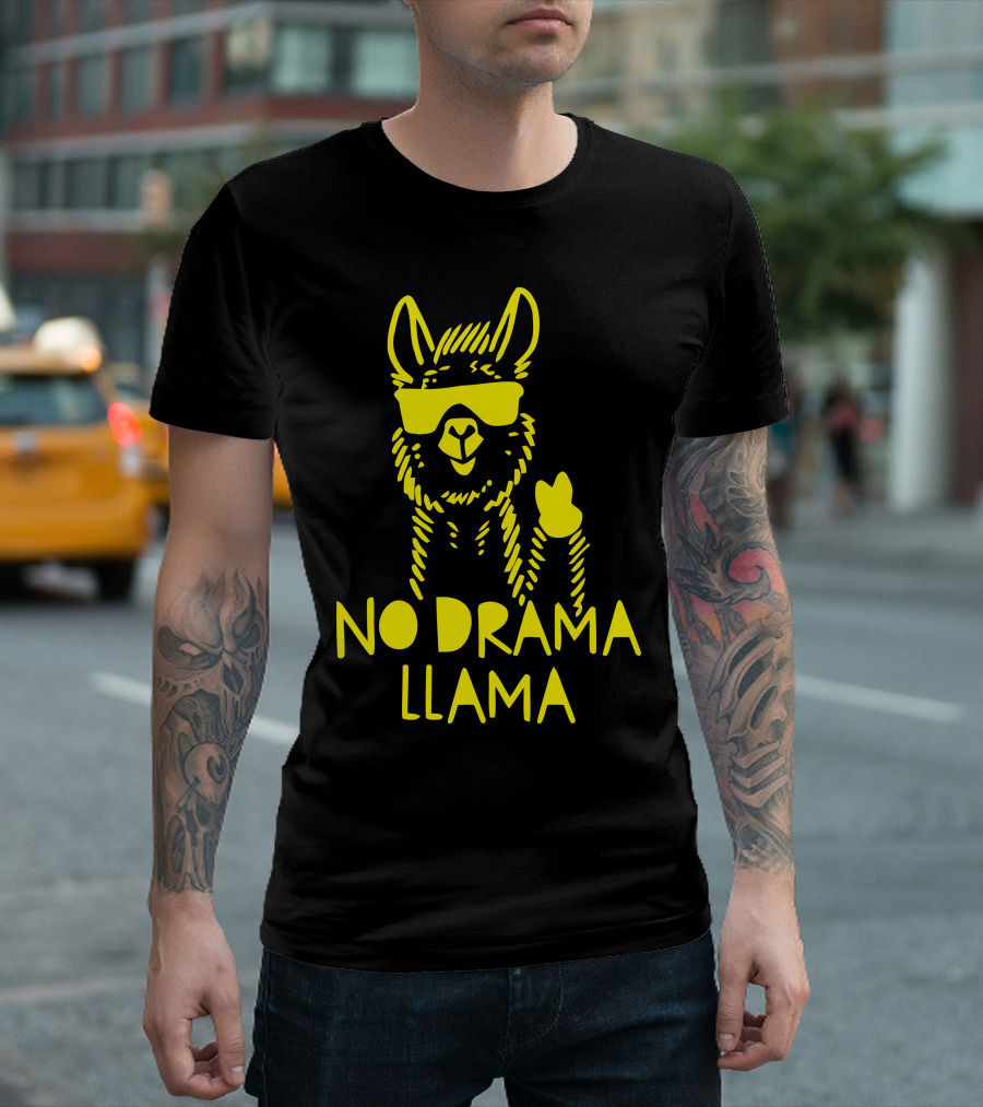 No Drama Llama Peaceful Sunglasses T-Shirt