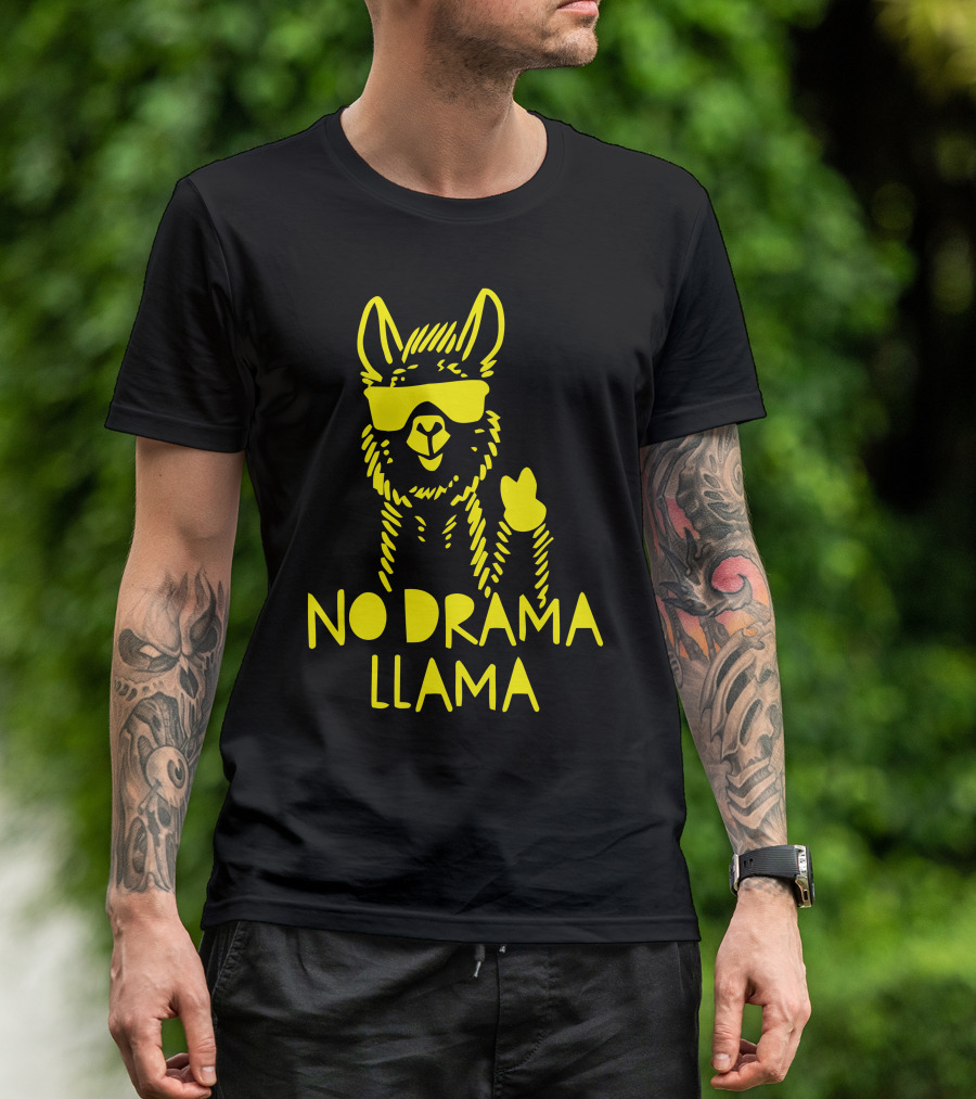 No Drama Llama Peaceful Sunglasses T-Shirt