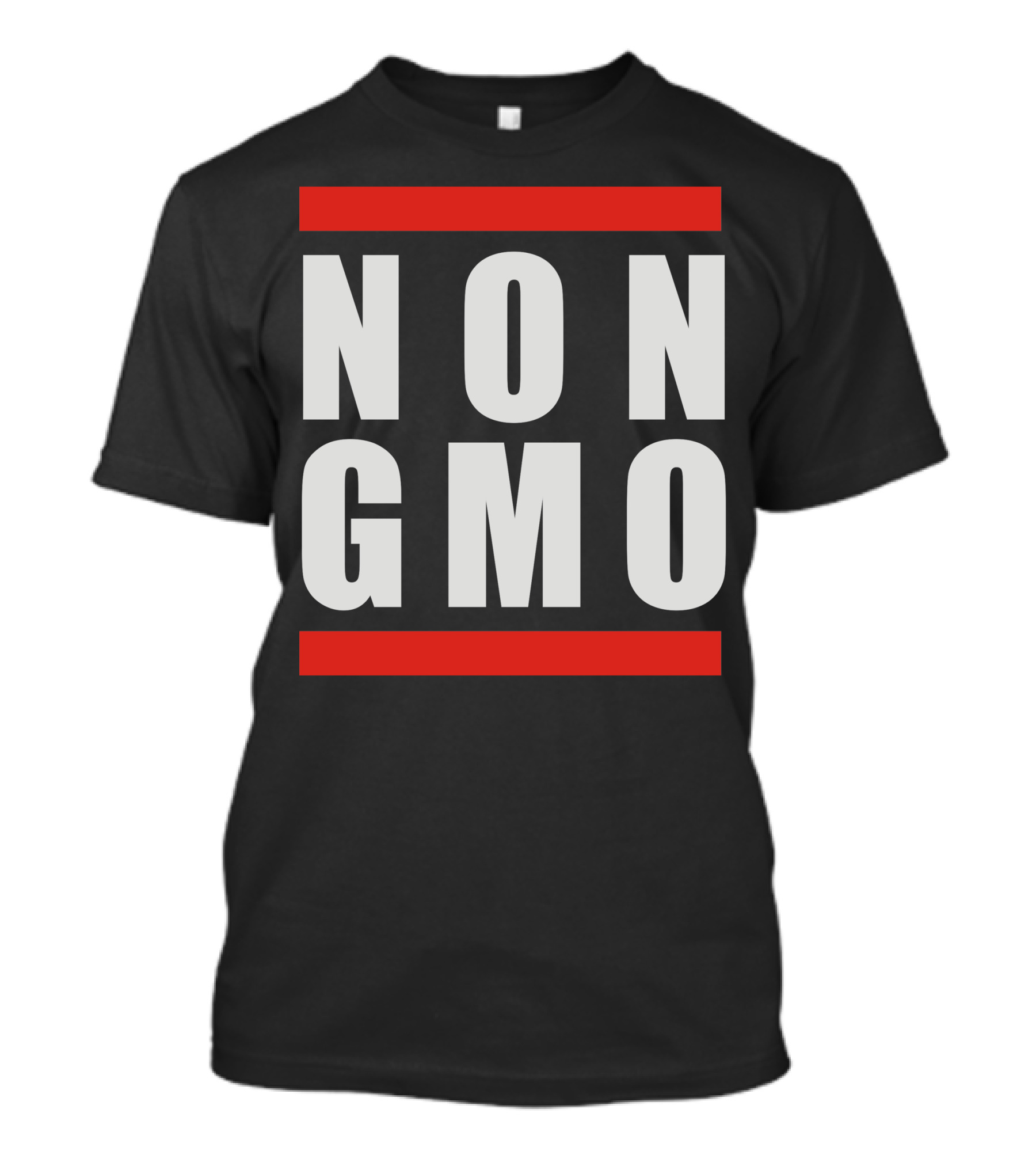 NON GMO Text With Red Borders T-Shirt