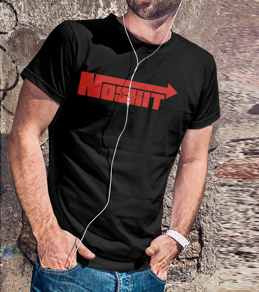 Noshit Red Bold Text With Arrow T-Shirt