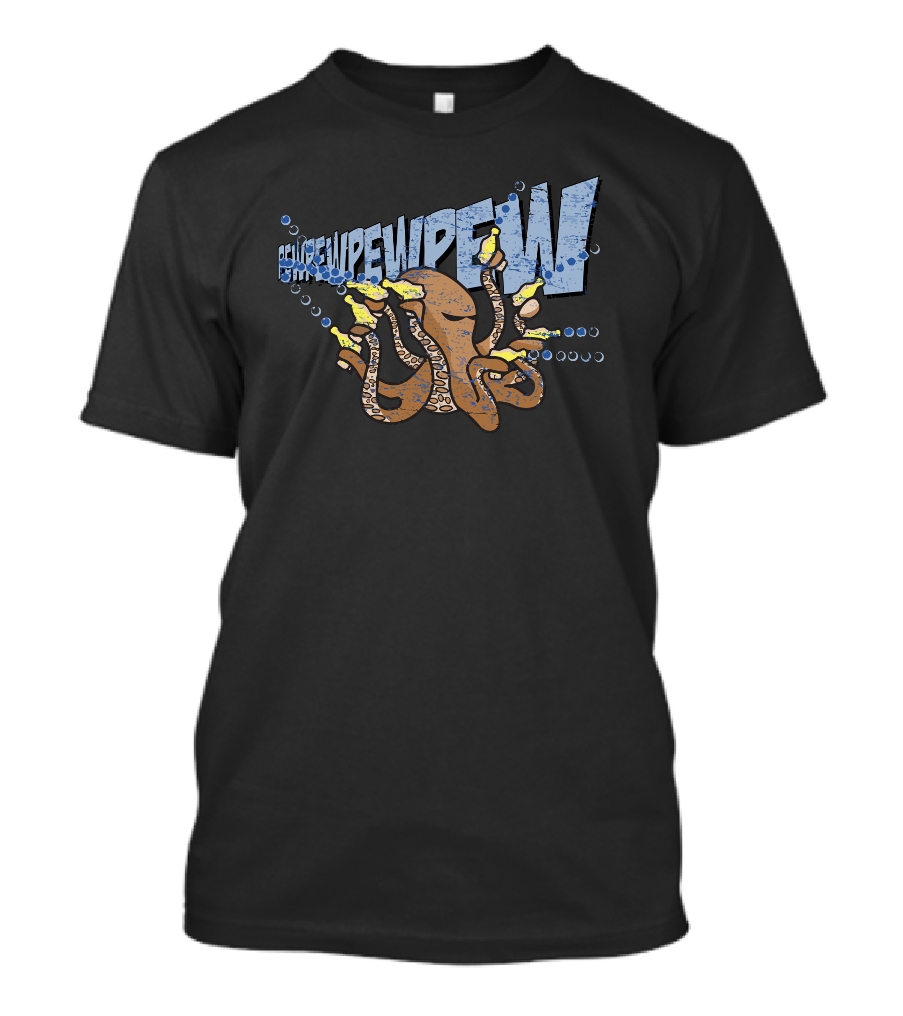 Tentacled Octopus Pewpew Bubble Blasters T-Shirt