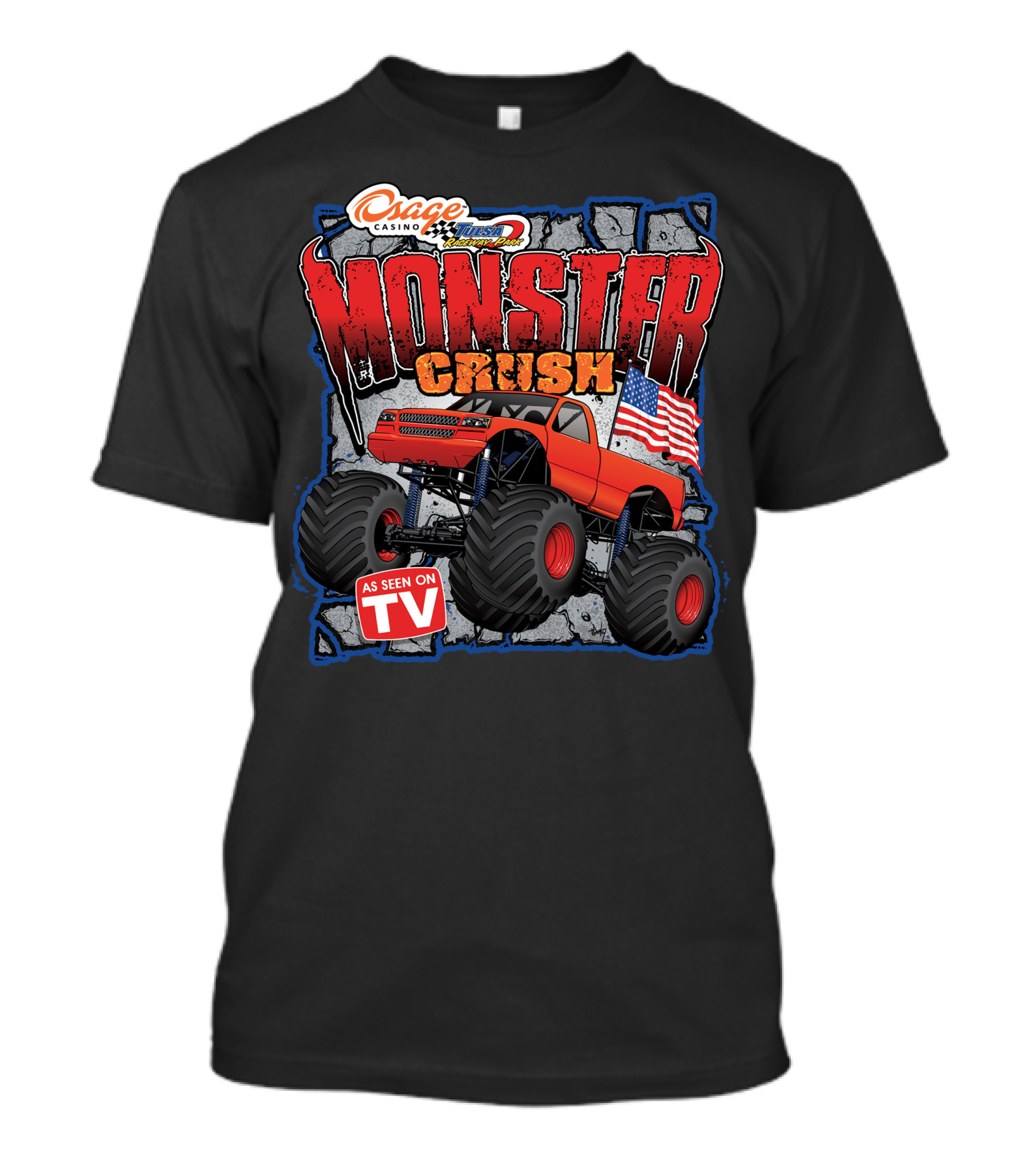Osage Casino Tulsa Monster Crush As Seen On TV Off Road Monstre Truck T-Shirt