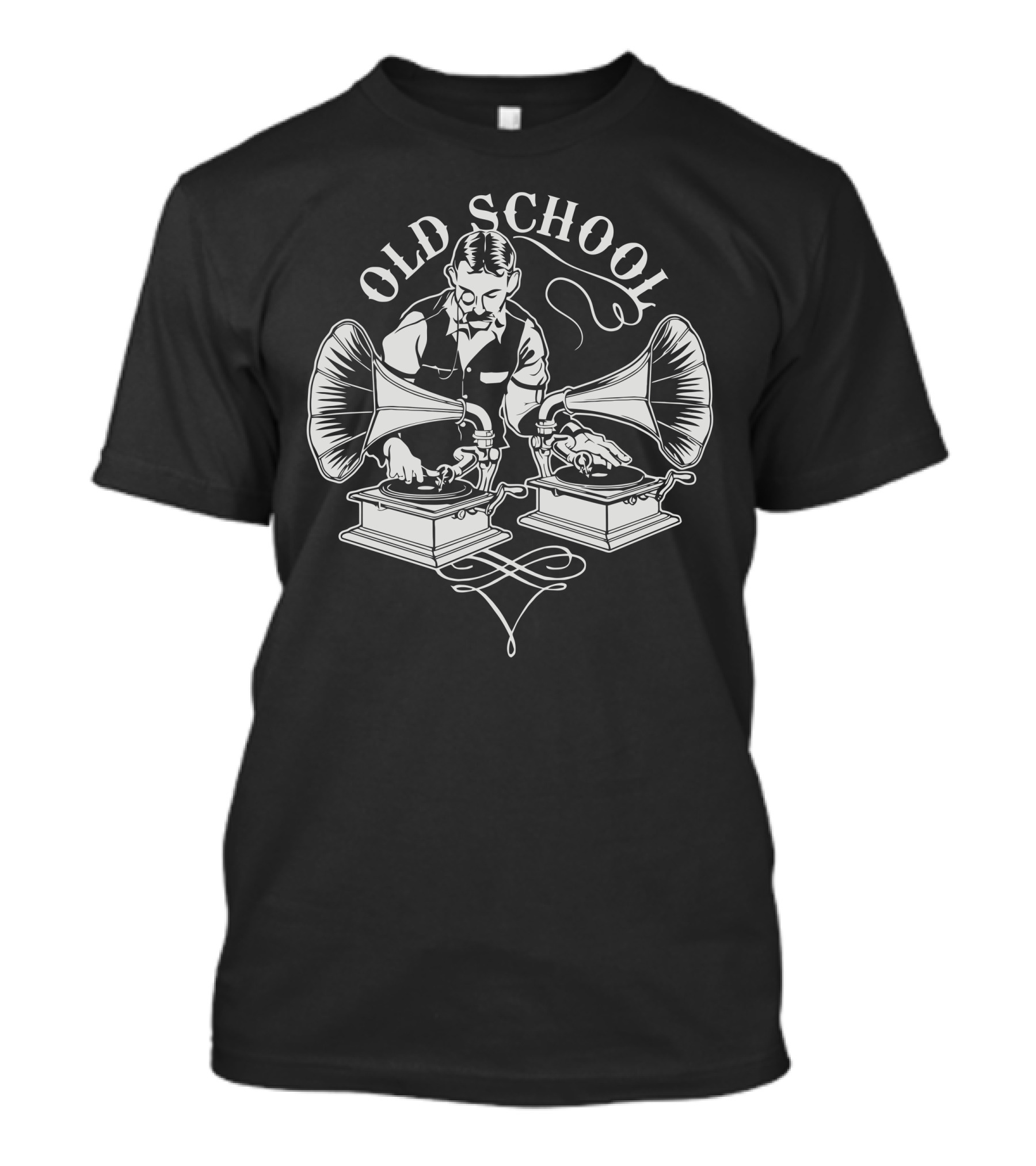 Old School Vintage DJ With Gramophones T-Shirt