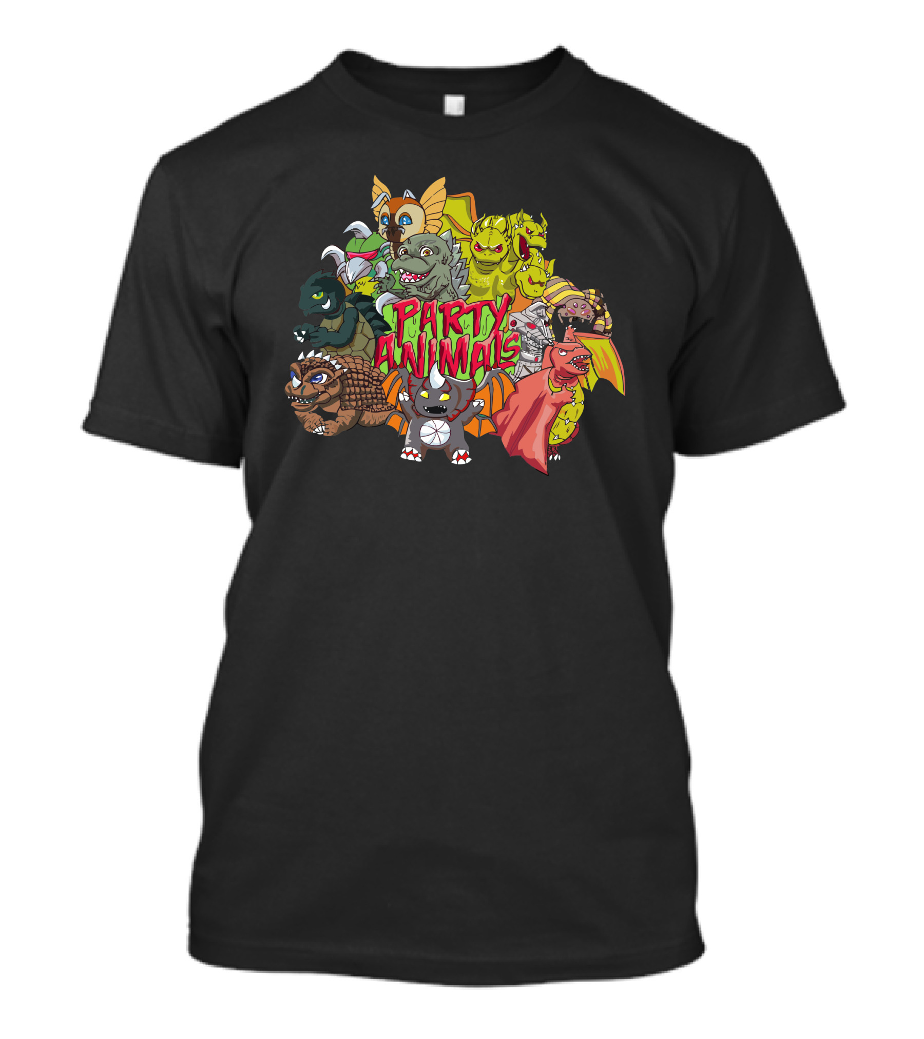 Party Animals Kaiju Monsters Gathering T-Shirt