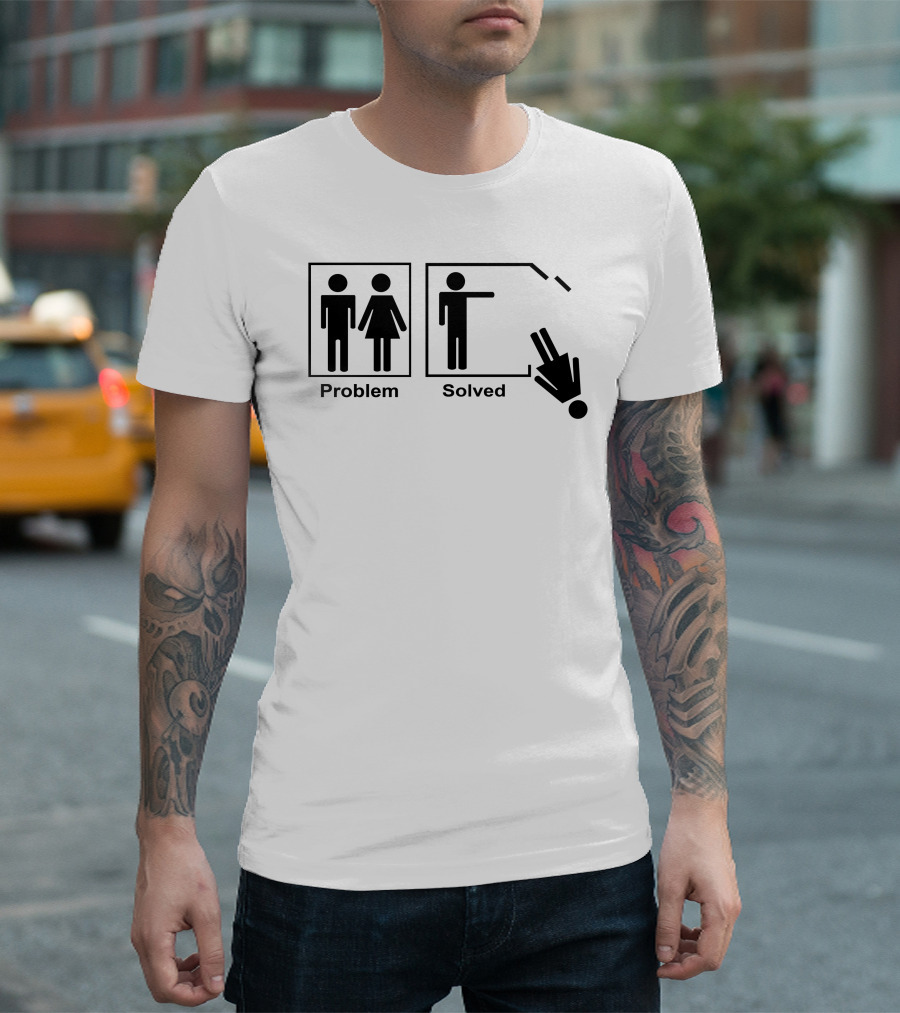 Problem Solved Funny Marriage Humor Iconic Beer Reference Witty T-Shirt